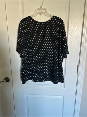 Polka Dot Chiffon Chiffon Top
